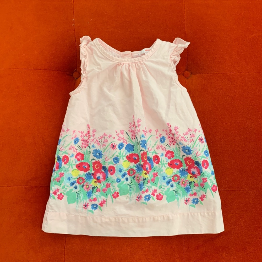 Baby Girls Pink Ruffle Flower Dress 🌸Size 6-9M